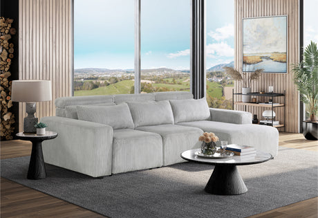 U5945 Grey Power Sectional | Global Furniture USA