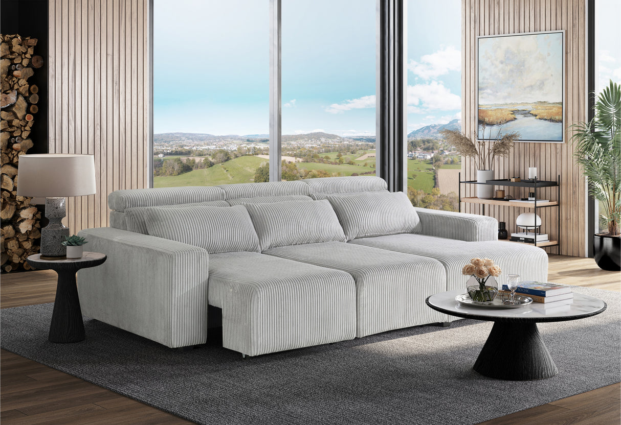U5945 Grey Power Sectional | Global Furniture USA