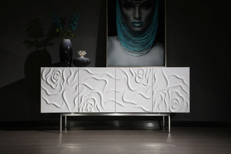 Modrest Gwen - Modern White High Gloss Buffet - Home Elegance USA