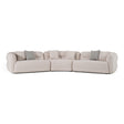 Nomad - Modern Off-White Fabric Curved Sectional Sofa - View Image 1