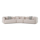 Nomad - Modern Off-White Fabric Curved Sectional Sofa - View Image 1