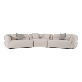 Nomad - Modern Off-White Fabric Curved Sectional Sofa - View Image 1