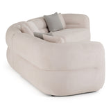 Nomad - Modern Off-White Fabric Curved Sectional Sofa - View Image 1
