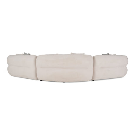 Nomad - Modern Off-White Fabric Curved Sectional Sofa - View Image 1