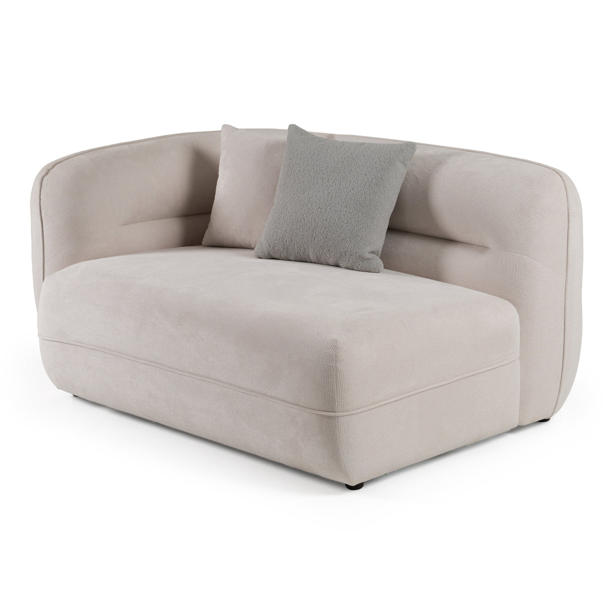 Nomad - Modern Off-White Fabric Curved Sectional Sofa - View Image 1