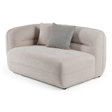 Nomad - Modern Off-White Fabric Curved Sectional Sofa - View Image 1