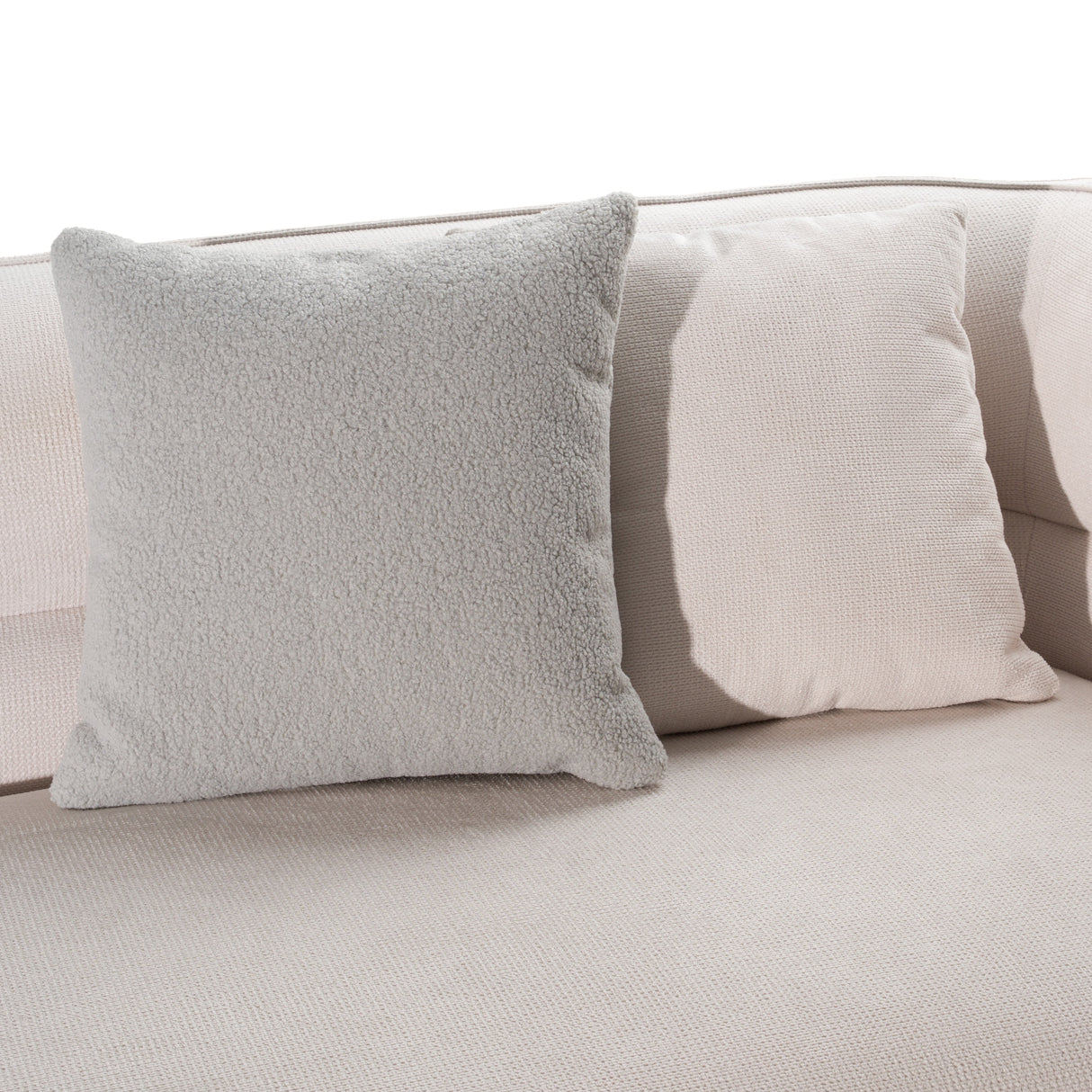 Nomad - Modern Off-White Fabric Curved Sectional Sofa - View Image 1