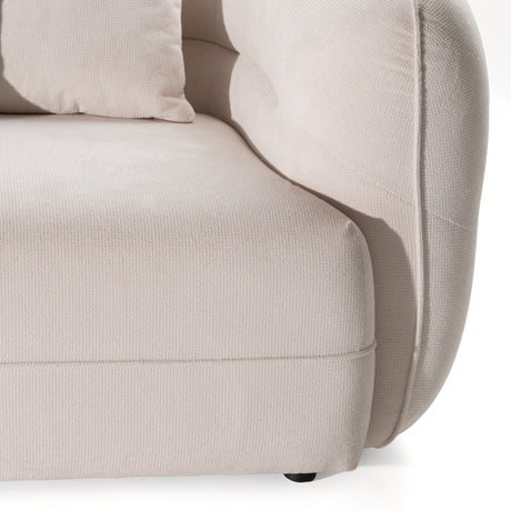 Nomad - Modern Off-White Fabric Curved Sectional Sofa - View Image 1