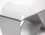 Modrest Hadley- Glass & Matte Grey Dining Table | VIG - Home Elegance USA