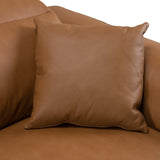 Hagerty - Modern Brown Leather Sofa with 2 Power Recliners - View Image 1