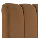 Eastern King Harris + Palermo - Modern Brown Fabric + Faux Concrete & Walnut 4-Piece Bedroom Set