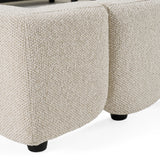 Eastern King Harris - Modern Off-White Fabric Bed - View Image 1