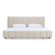 Eastern King Harris - Modern Off-White Fabric Bed - View Image 1