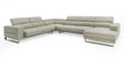Divani Casa Hawkey - Contemporary Light Grey Leather RAF Chaise Sectional Sofa | Home Elegance USA
