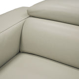 Divani Casa Hawkey - Contemporary Light Grey Leather LAF Chaise Sectional Sofa