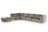 Divani Casa Hawthorn Modern Grey Fabric Sectional Sofa And Ottoman Vgkk2388 - Raf - C - 649 - VGKK2388 - RAF - C - 649 - Home Elegance USA - 2