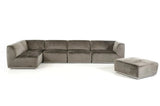 Divani Casa Hawthorn Modern Grey Fabric Sectional Sofa And Ottoman Vgkk2388 - Laf - C - 649 - VGKK2388 - LAF - C - 649 - Home Elegance USA - 3