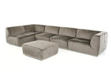 Divani Casa Hawthorn Modern Grey Fabric Sectional Sofa And Ottoman Vgkk2388 - Laf - C - 649 - VGKK2388 - LAF - C - 649 - Home Elegance USA - 4