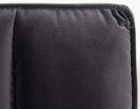 Eastern King Hemlock Modern Grey Velvet Bed - View Image 1