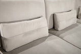 Lamod Italia Hollywood - Italian Light Grey Leather LAF Chaise Sectional Sofa