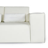 LaMod Italia Hollywood Italian White Leather Left-Facing Chaise Sectional Sofa – Modern Luxury Seating - Home Elegance USA