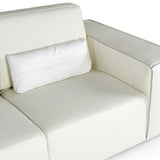 LaMod Italia Hollywood Italian White Leather Left-Facing Chaise Sectional Sofa – Modern Luxury Seating