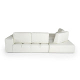 LaMod Italia Hollywood Italian White Leather Left-Facing Chaise Sectional Sofa – Modern Luxury Seating - Home Elegance USA