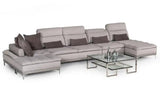 David Ferrari Horizon Modern Grey Fabric & Grey Leather Sectional Sofa Vgfthorizon - Grygry - VGFTHORIZON - GRYGRY - Home Elegance USA - 1