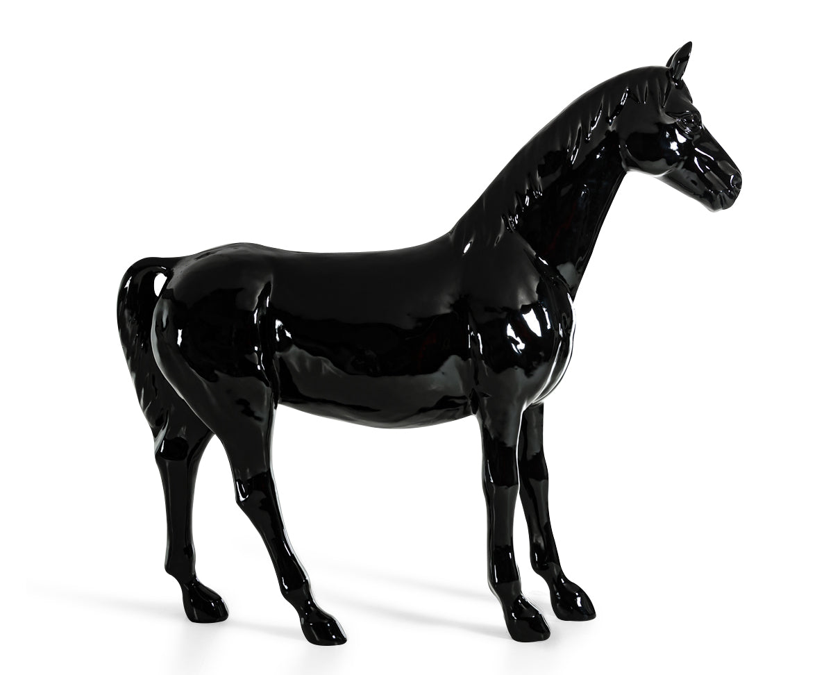 Black Full Size Horse Sculpture - View Image 1