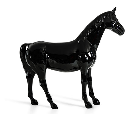 Black Full Size Horse Sculpture - View Image 1