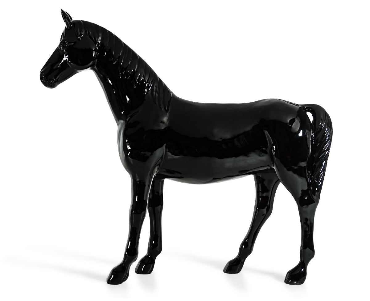 Black Full Size Horse Sculpture - View Image 1