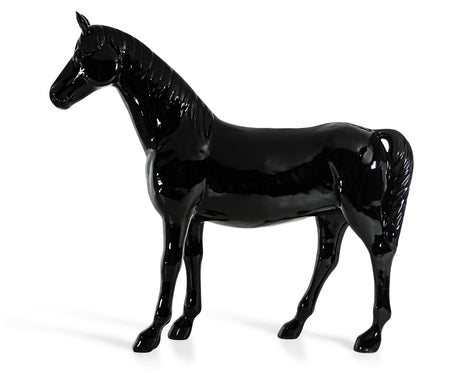 Black Full Size Horse Sculpture - View Image 1