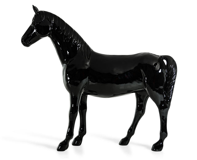 Black Full Size Horse Sculpture - View Image 1