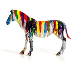 Large Rainbow Zebra Sculpture - View Image 1