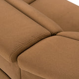 Horton - Modern Brown Fabric Sectional Sofa w/ 3 Recliners - View Image 1