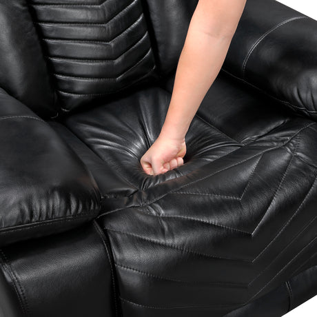 Huron seat cushion in black by Homelegance 8457