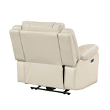 Homelegance Huron Beige Power Reclining Chair – back View