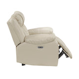 Homelegance Huron Beige Power Reclining Chair – side open View