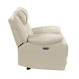 Homelegance Huron Beige Power Reclining Chair – side View