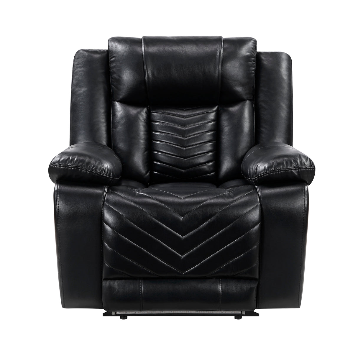 Homelegance Huron Power Reclining Chair in Black Faux Leather