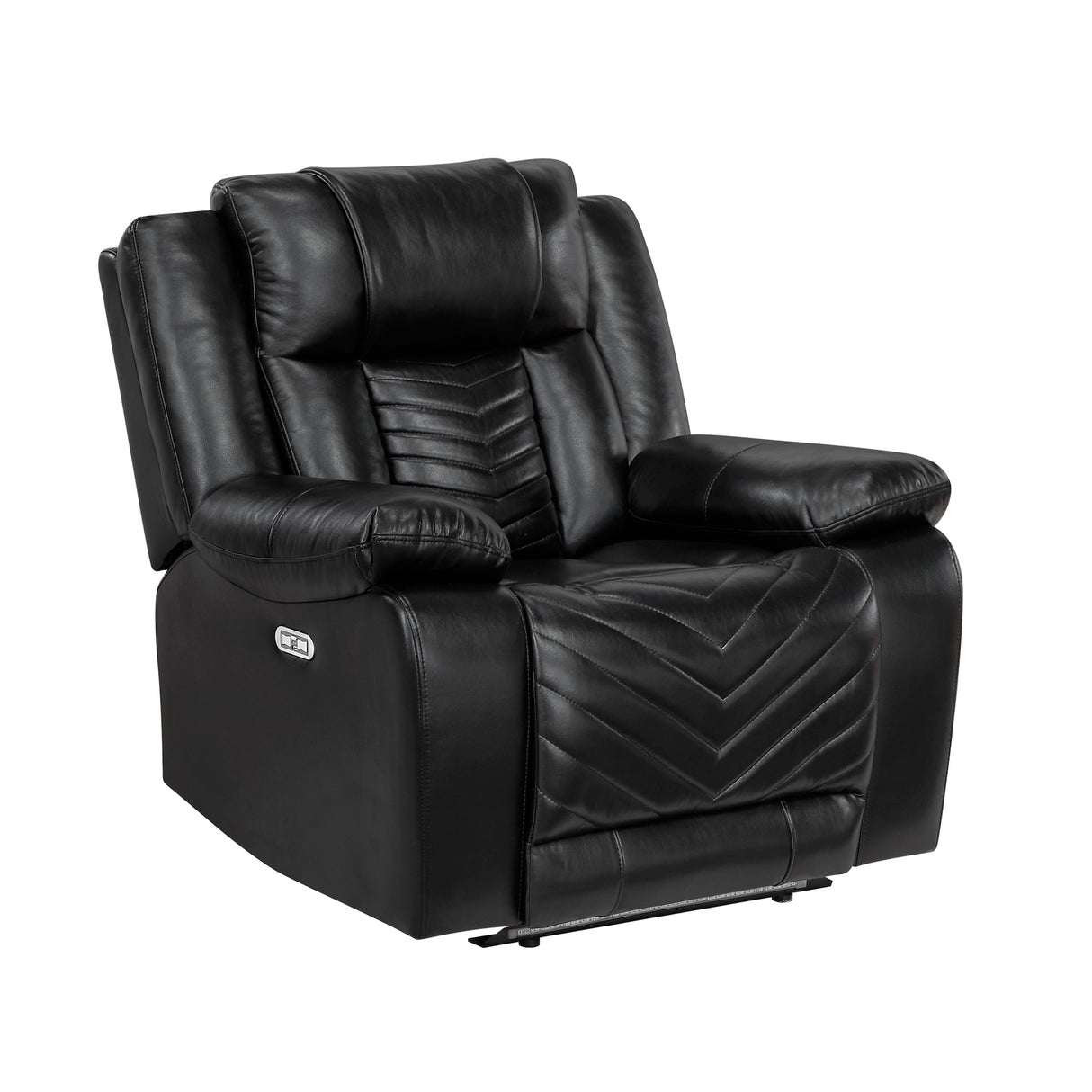 Luxury Power Reclining Chair with LED Base Lighting and 300 lb Capacity