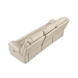 Homelegance Huron Power Double Reclining Sofa in Beige Faux Leather – top View