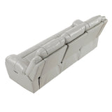 Homelegance Huron Power Reclining Sofa in Gray Faux Leather – top View