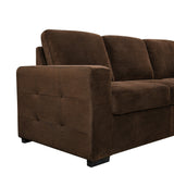 123" Oversized Sectional Sofa with Storage Chaise, U Shaped Sectional Couch with 4 Throw Pillows for Large Space Dorm Apartment. Chocolate - W1417S00004 - image - 5