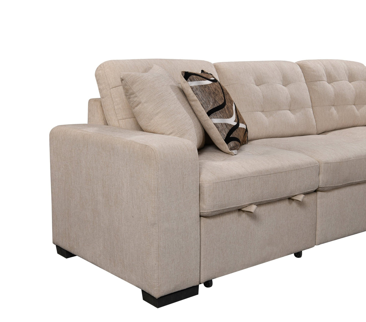 149" Oversized Sectional Modern Large Upholstered U - Shape Sectional Sofa, Extra Wide Chaise Lounge Couch for Home, Bedroom, Apartment, Dorm, Office, Beige - W1417S00006 - image - 10