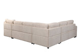 149" Oversized Sectional Modern Large Upholstered U - Shape Sectional Sofa, Extra Wide Chaise Lounge Couch for Home, Bedroom, Apartment, Dorm, Office, Beige - W1417S00006 - image - 6