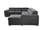 125" Modern U Shaped 7 - seat Sectional Sofa Couch with Adjustable Headrest, Sofa Bed with Storage Chaise - Pull Out Couch Bed for Living Room ,Dark Gray - W1417S00012 - image - 5