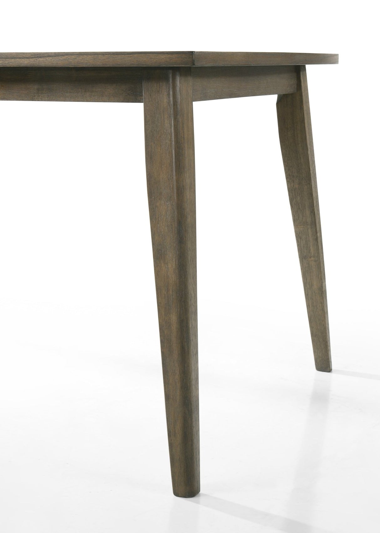 Bistro Vintage Walnut 9 Piece Dining Table with Extension Leaf and Off White Fabric Dining Chairs | Home Elegance USA