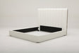 Valhalla - Contemporary White Fabric Q Bed - View Image 1