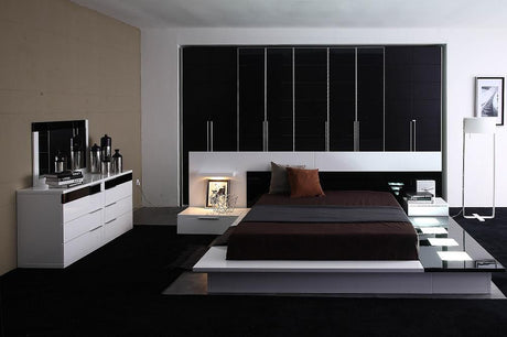 Eastern King Impera Modern-Contemporary lacquer platform bed